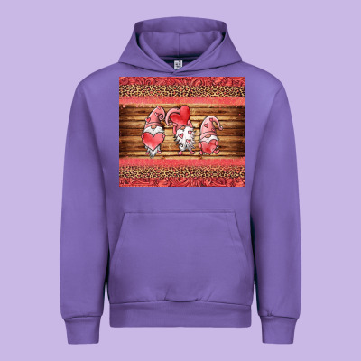 Valentines Day Gnomes Leopard Urban Hoodie Designed By Jasminsmagicworld