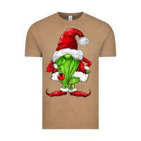 Vintage Coffee green christmas gnomes Vintage Tee - FaDigitalArtStudio