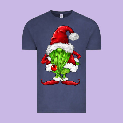 Green Christmas Gnomes Vintage Tee Designed By Fadigitalartstudio