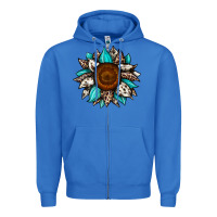 True Royal sunflower cowhide Zipper Hoodie - JahusDesignShop