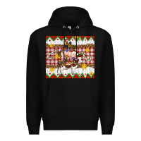 Black Stacked Christmas Farm Premium Hoodie - Artiststas