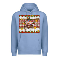 Colony Blue Stacked Christmas Farm Premium Hoodie - Artiststas