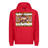 Red Stacked Christmas Farm Premium Hoodie - Artiststas