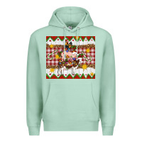 Seafoam Stacked Christmas Farm Premium Hoodie - Artiststas
