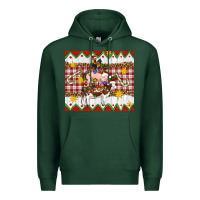 Sports Green Stacked Christmas Farm Premium Hoodie - Artiststas