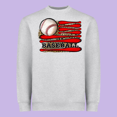 Leopard Baseball Flag Heavyweight Sweatshirt Designed By Jahusdesignshop