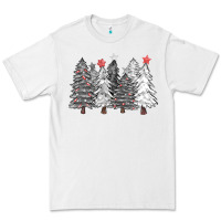 White black and white christmas trees with lights Premium Tee - FaDigitalArtStudio