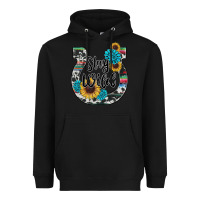 Black western stay wild horsesho Heavyweight Hoodie - RanaPortraitStore
