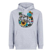 Heather Grey western stay wild horsesho Heavyweight Hoodie - RanaPortraitStore