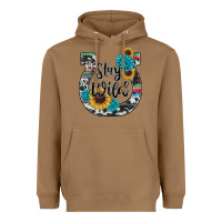 Toasted Coconut western stay wild horsesho Heavyweight Hoodie - RanaPortraitStore