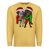 Antique Gold two christmas heifers Premium Sweatshirt - RanaPortraitStore
