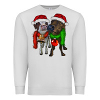 Dove Grey two christmas heifers Premium Sweatshirt - RanaPortraitStore