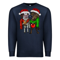 Navy two christmas heifers Premium Sweatshirt - RanaPortraitStore
