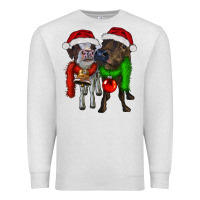 Oatmeal Heather two christmas heifers Premium Sweatshirt - RanaPortraitStore