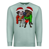 Seafoam two christmas heifers Premium Sweatshirt - RanaPortraitStore