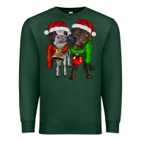 Sports Green two christmas heifers Premium Sweatshirt - RanaPortraitStore