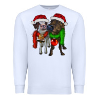 White two christmas heifers Premium Sweatshirt - RanaPortraitStore