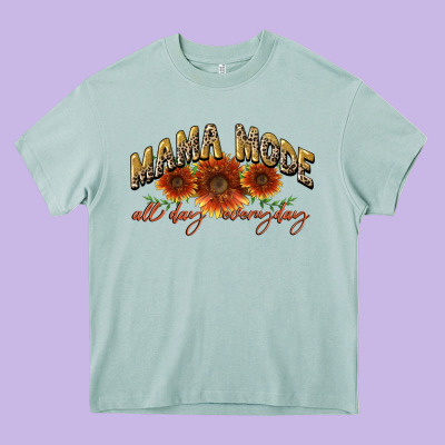 Mama Mode All Day Everyday Mother's Day Heavy Core Tee Designed By Cowgirlartshop