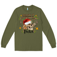 Army Green jingle bell rock black Long Sleeve Tee - CowhideDigitalArt