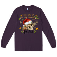 Plum jingle bell rock black Long Sleeve Tee - CowhideDigitalArt