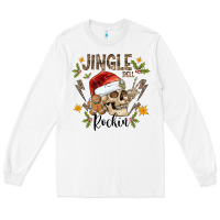 White jingle bell rock black Long Sleeve Tee - CowhideDigitalArt