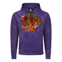 Cloud Purple happy fall texas Vintage Hoodie - CowhideDigitalArt