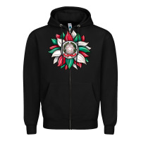 Black sunflower i̇talian flag Zipper Hoodie - JahusDesignShop