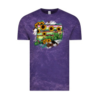 Cloud Purple Connecticut State Map Vintage Tee - RanaPortraitStore