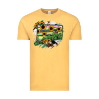 Vintage Mustard Connecticut State Map Vintage Tee - RanaPortraitStore