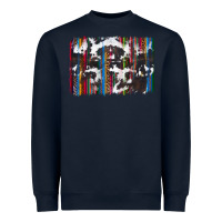 Navy cowhide, leopard serape backgraund Heavyweight Sweatshirt - JahusDesignShop