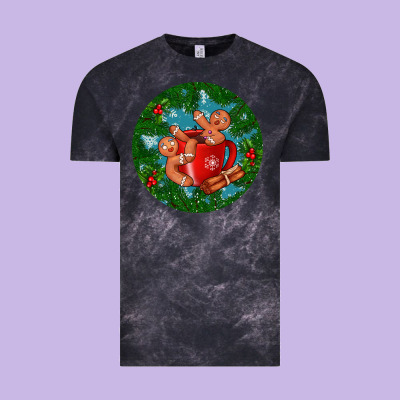 Gingerbread Men With Hot Chocolate Vintage Tee Designed By Bundleandbundleshop