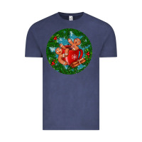 Vintage Denim gingerbread men with hot chocolate Vintage Tee - BundleAndBundleShop