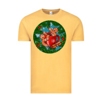 Vintage Mustard gingerbread men with hot chocolate Vintage Tee - BundleAndBundleShop
