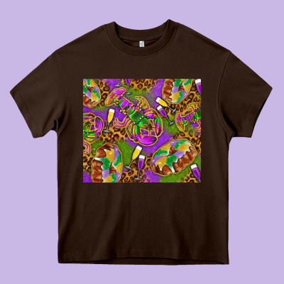 Mardi Gras With Crabs Tumbler Heavy Core Tee Designed By Howdyjamesfarm