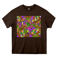 Chocolate Brown Mardi Gras with crabs tumbler Heavy Core Tee - HowdyJamesFarm