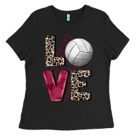 Black love volleyball Ladies Tee - FaDigitalArtStudio