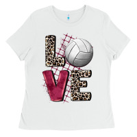 White love volleyball Ladies Tee - FaDigitalArtStudio
