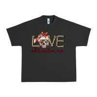 Pigment Black skull love christmas Urban Heavy Tee - FaDigitalArtStudio