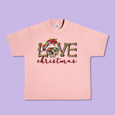Skull Love Christmas Urban Heavy Tee Designed By Fadigitalartstudio