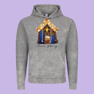 True Story Black Vintage Hoodie Designed By Cowhidedigitalart