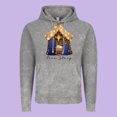 True Story Black Vintage Hoodie Designed By Cowhidedigitalart