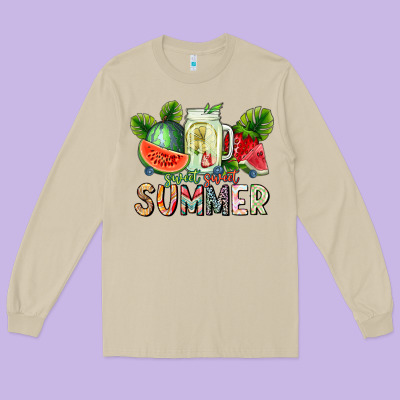 Sweet Sweet Summer Long Sleeve Tee Designed By Cowhidedigitalart