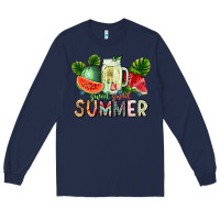Navy Sweet Sweet Summer Long Sleeve Tee - CowhideDigitalArt