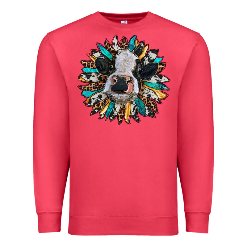 Baby Cow With Sunflower Premium Sweatshirt by RanaPortraitStore | Teevron