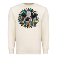 Sandshell baby cow with sunflower Premium Sweatshirt - RanaPortraitStore