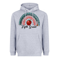 Heather Grey fifth grade rainbow Heavyweight Hoodie - RanaPortraitStore