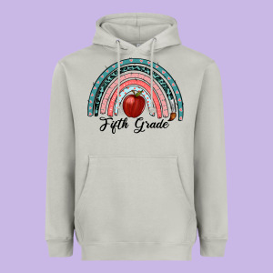Fifth Grade Rainbow Heavyweight Hoodie Designed By Ranaportraitstore