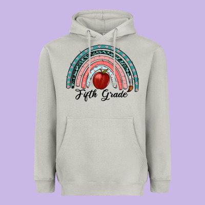 Fifth Grade Rainbow Heavyweight Hoodie Designed By Ranaportraitstore