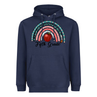 Navy fifth grade rainbow Heavyweight Hoodie - RanaPortraitStore