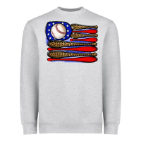 Heather Grey leopard baseball flag3 Heavyweight Sweatshirt - JahusDesignShop